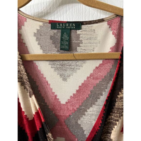 Ralph Lauren Mock Wrap Top 3/4 Length Sleeves - Picture 3 of 3